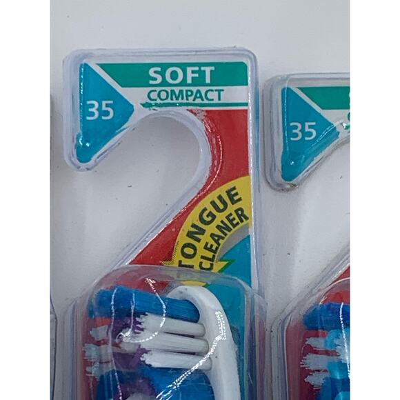 Colgate 360 Toothbrushes Soft Three Blue Purple Clean Cheek Tough Cleaner Whole - Picture 6 of 9